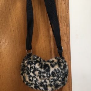 Cute black leopard print purse